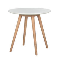 ESSTISCH rund - Eiche teilmassiv - Weiß, Holzwerkstoff (80/80/76cm) - home24