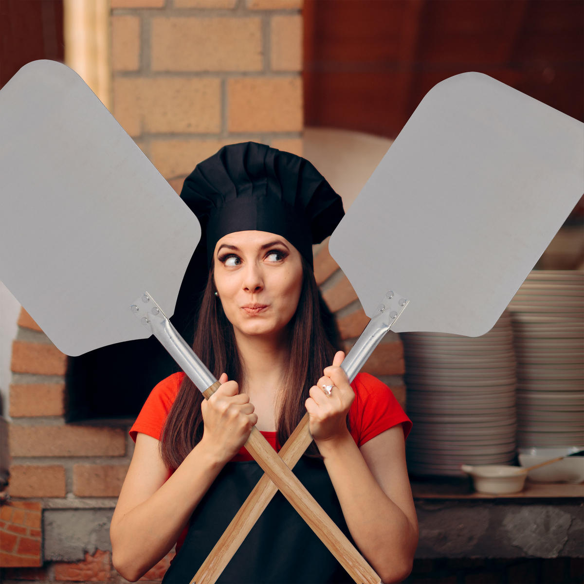 PIZZASCHAUFEL - Silberfarben, Holz/Metall (30.5/3/79cm) - Relaxdays