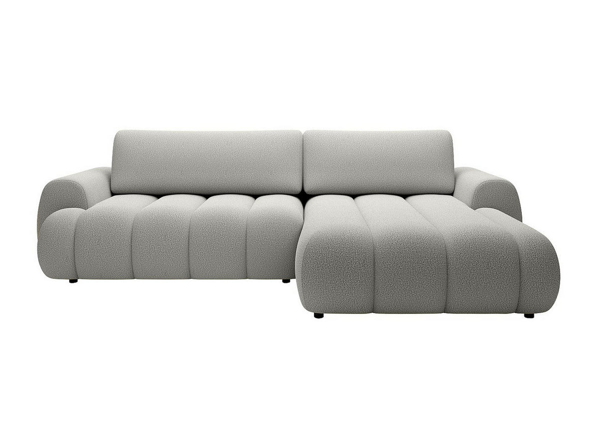 ECKSOFA mit Schlaffunktion - Ecke rechts - Stoff - Hellgrau - FRIDORA - Hellgrau, Textil (272/168cm) - Vente-Unique