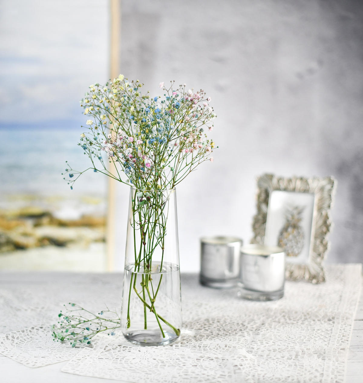 BLUMENVASE, 1 Stk., 1,2 l, 24 cm - Transparent, Glas (9.8/24cm) - Krosno Glass