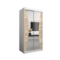 SCHWEBETÜRENSCHRANK 200/100/62 2-türig - Silberfarben/Weiß, Holz/Kunststoff (100/200/62cm) - Abiks Möbel