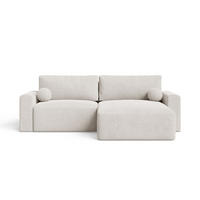 ECKSOFA Aurora Ecru - Beige, Holz/Textil (259/145cm) - Graingold