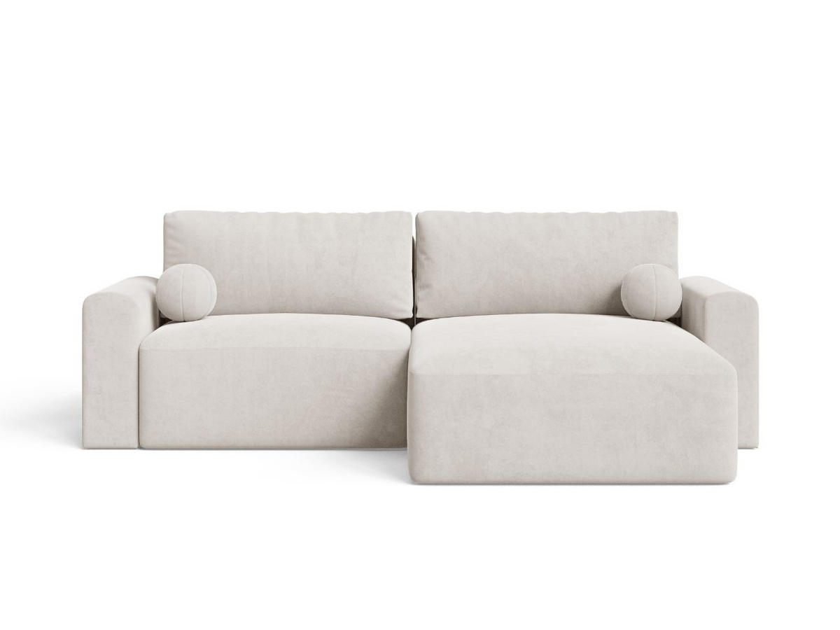 ECKSOFA Aurora Ecru - Beige, Holz/Textil (259/145cm) - Graingold