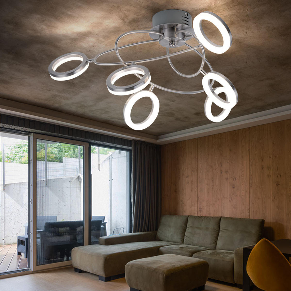 LED DECKENLEUCHTE Silber matt - Silberfarben, Glas (60/60/30cm) - Wofi