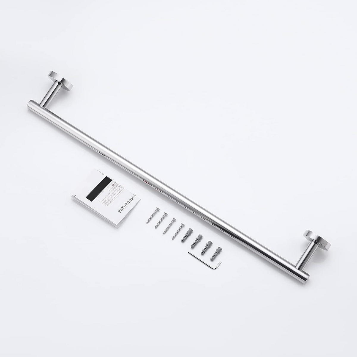 HANDTUCHHALTER 60 cm poliert Edelstahl SUS304 Wandmontage - Silberfarben, Metall (7/5/60cm) - LUXUSKOLLEKTION