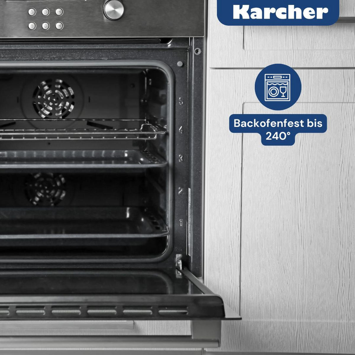 BRÄTER 2in1, Aluguss, Induktion, 8,7 Liter, Induktion, inkl. Topfhandschuhen - Schwarz, Metall (42/25.5/12cm) - Karcher