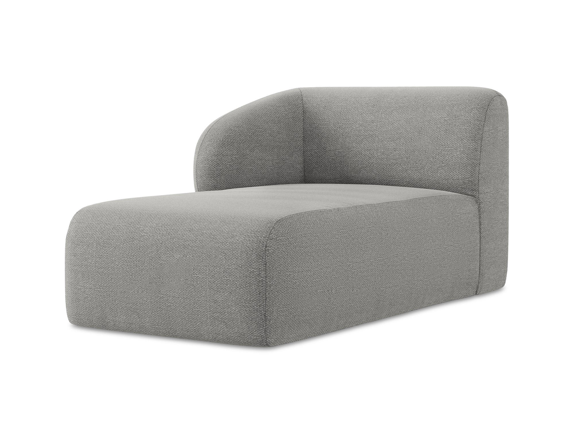 SOFAELEMENT Links Bouclé Stoff Grau - Hellgrau/Schwarz, Holzwerkstoff/Kunststoff (91/75/166cm) - Makamii