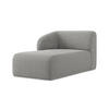 SOFAELEMENT Links Bouclé Stoff Grau - Hellgrau/Schwarz, Holzwerkstoff/Kunststoff (91/75/166cm) - Makamii