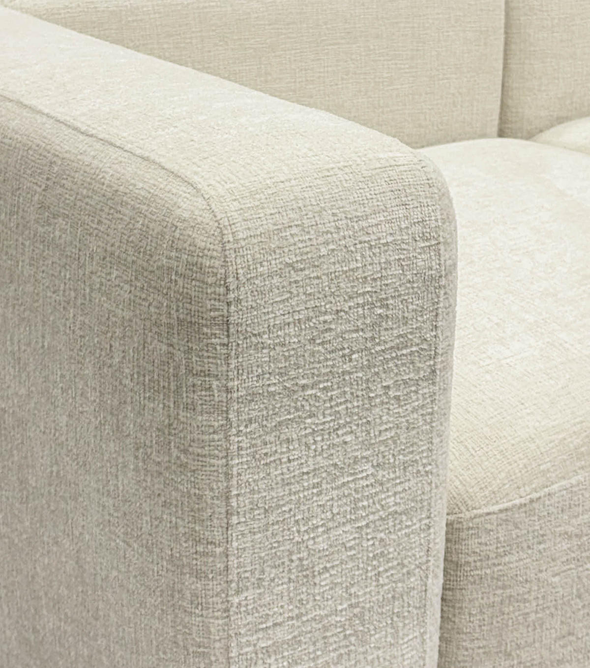 ECKSOFA modular Cubo 3-Sitzer - Beige, Textil (226/179cm) - Mokebo