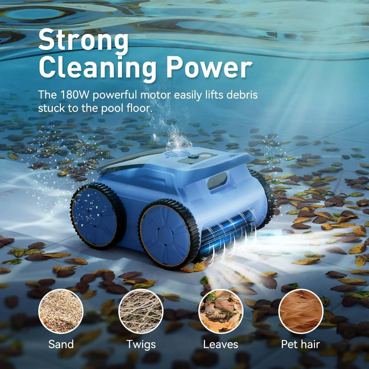 POOLROBOTER Seauto SAT20 150 Min 2000 sq.ft - Blau, Metall (43/40cm) - Kaket