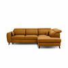 ECKSOFA mit Schlaffunktion & Bettkasten - Gelb/Schwarz, Holz/Textil (201/255cm) - Eltap