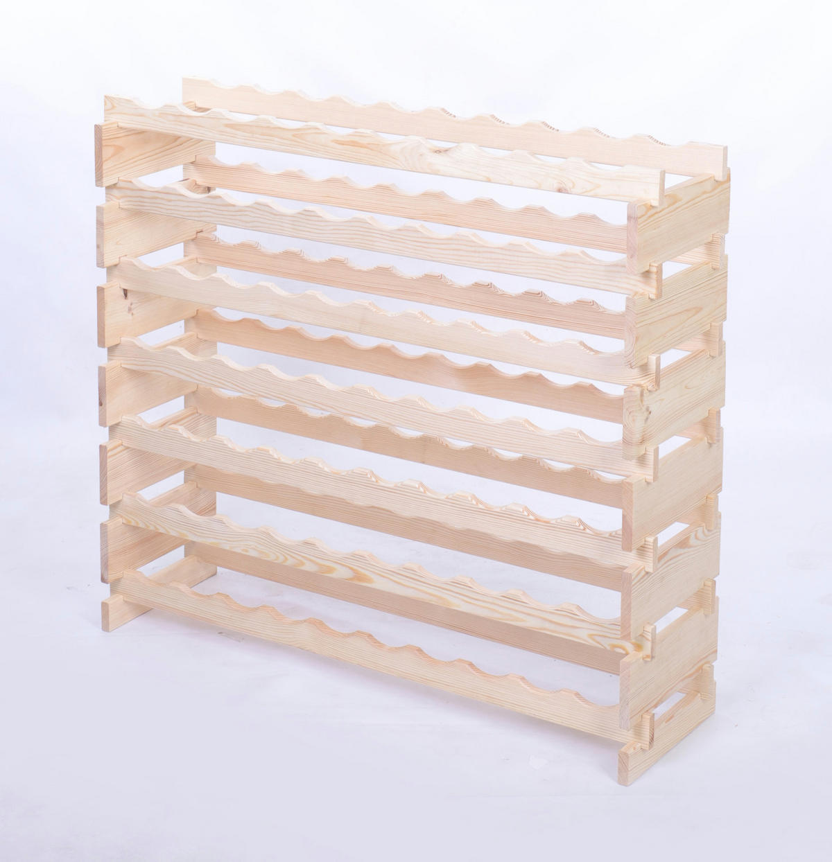 WEINREGAL VINOTECA FLEX PRO HxBxT 93x103x28cm 70 Flaschen auf 7 Ebene Natur unbehandelt - Naturfarben, Holz (103/93/28cm) - PROREGAL