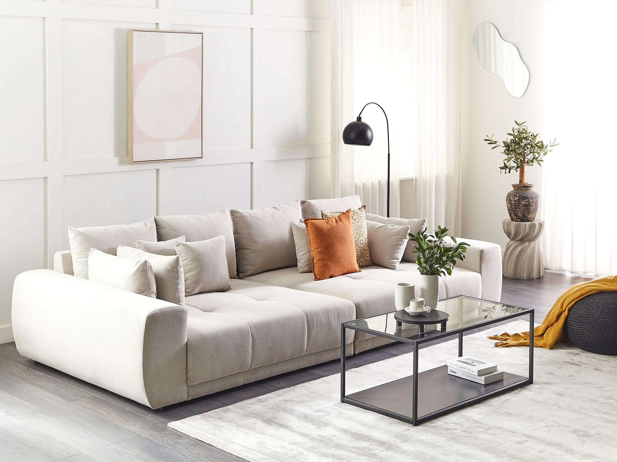 4-SITZER-SOFA Polsterbezug Beige Torpo - Beige, Textil (308/84/136cm) - Beliani