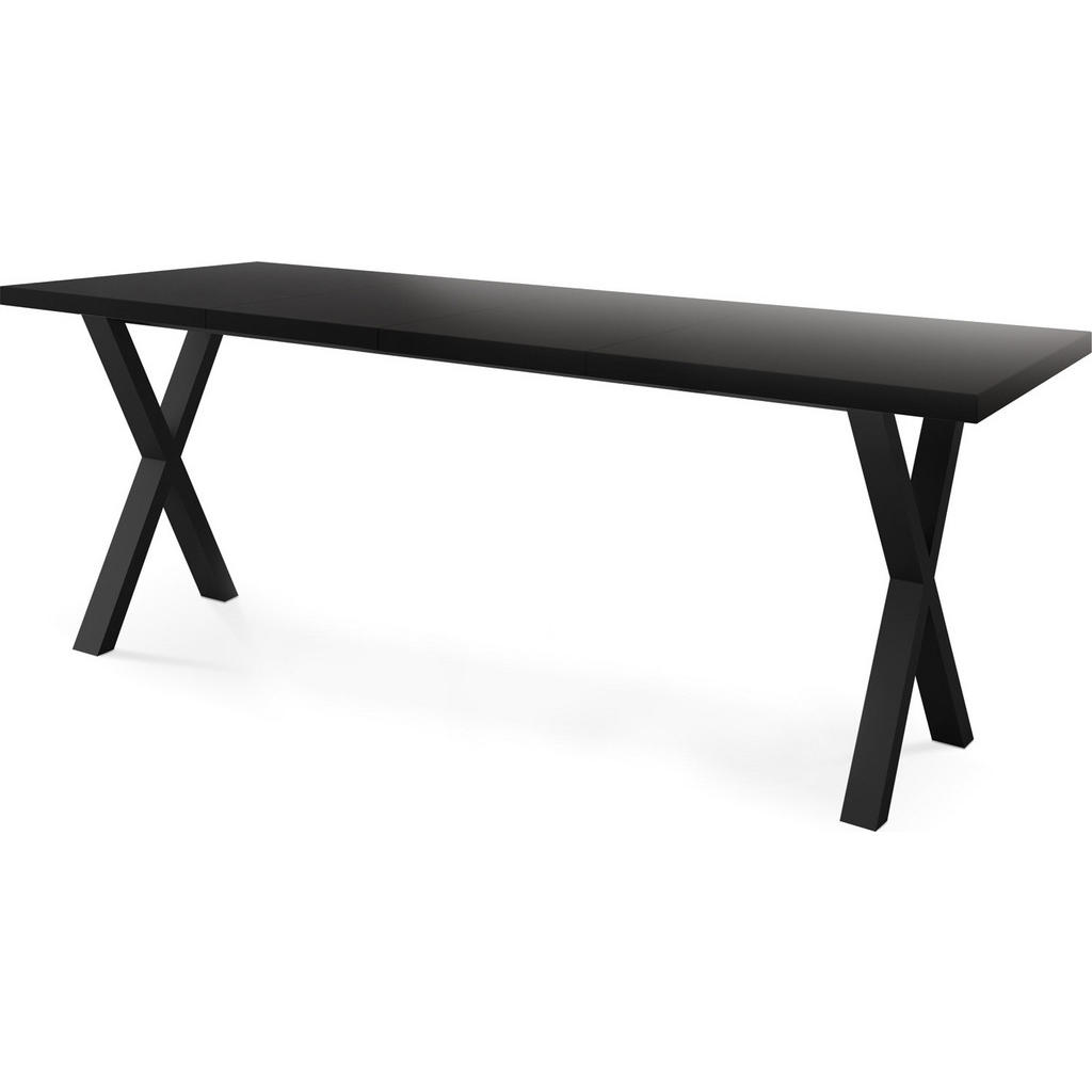 Thumbnail - WFL Group Esstisch, Schwarz, Holzwerkstoff, 10-Sitzer, Rechteckig,Rechteckig, 80x76x120 cm, Esszimmer, Tische, Esstische