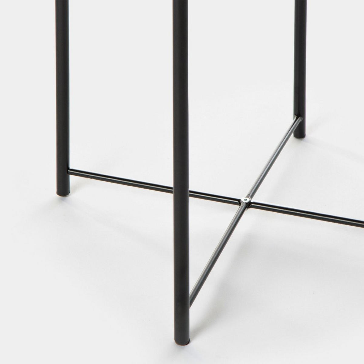 BEISTELLTISCH Maika Schwarz 42 cm x 52 cm - Schwarz, Metall (42/42/52cm) - Klast Home