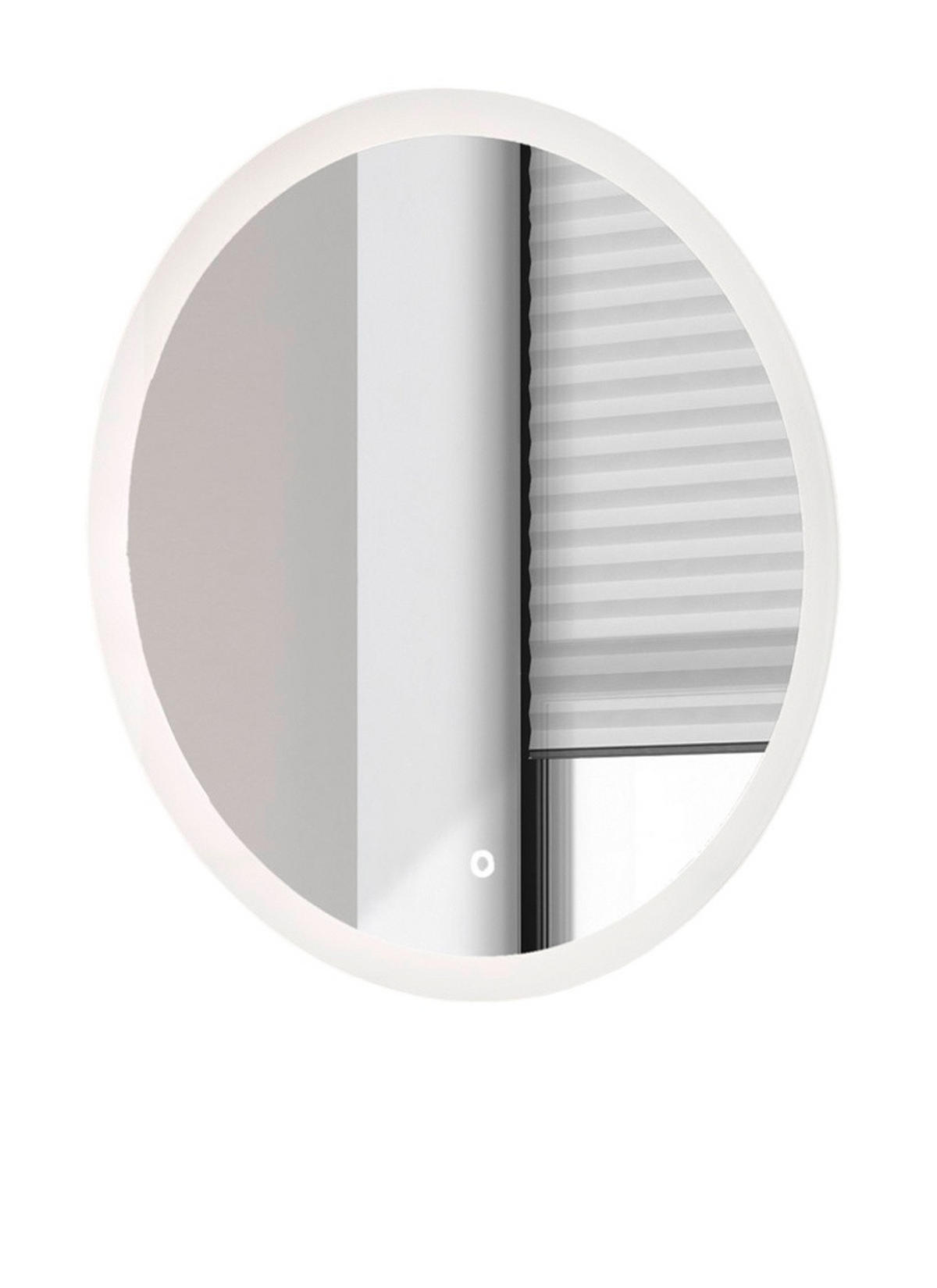 BADSPIEGEL mit LED Beleuchtung und Touchschalter, rund Ø 60 cm - Weiß, Glas (60/60/3cm) - Furn.Design