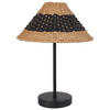 TISCHLEUCHTE Schwarz/Beige Momba - Beige/Schwarz, Papier (30/30/40cm) - Beliani
