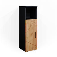 MIDISCHRANK Irma Goldkraft Eiche 30 x 95 cm - Anthrazit/Eiche Wotan, Holzwerkstoff (30/95/30cm) - Vicco