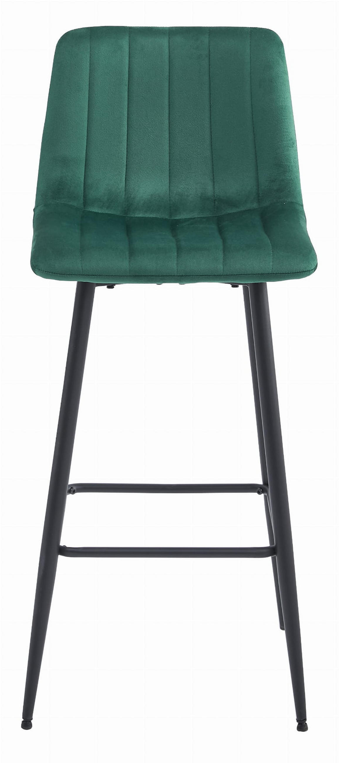 BARHOCKER 2-er Set POZZA dunkelgrüner Sitz, schwarze Basis - Dunkelgrün/Schwarz, Textil (43/104/35cm) - Valora