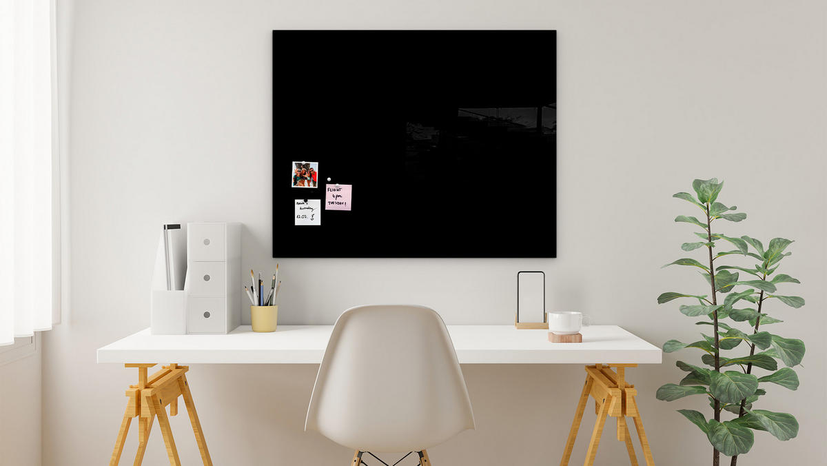 GLASBOARD - Schwarz 100x80cm - Schwarz, Glas (100/80/0.8cm) - ALLboards