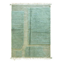 BERBERTEPPICH grafisch Struktur 207x 289 cm - Blau, Naturmaterialien (207/289cm) - AFK Living