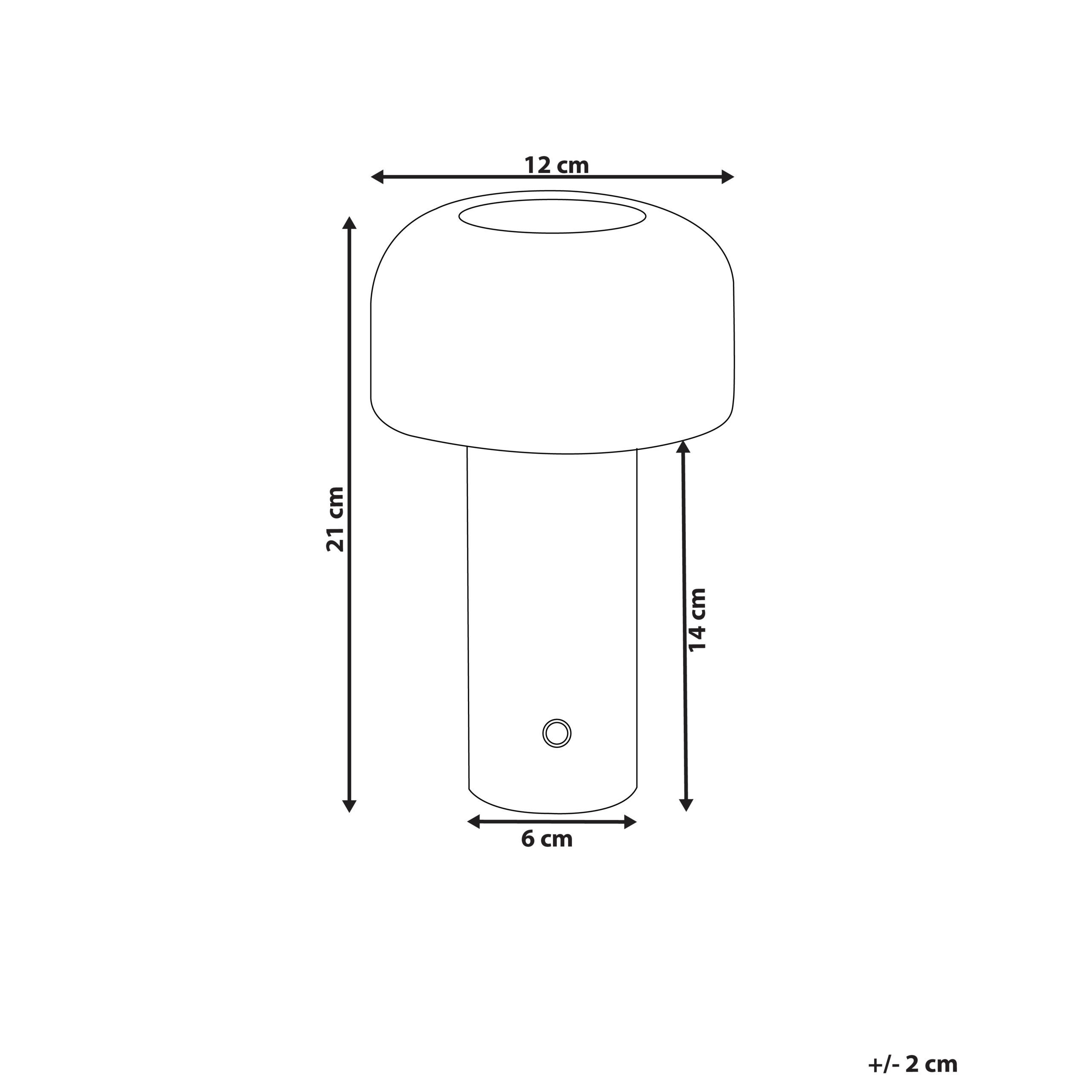 Thumbnail - Beliani Led-Tischleuchte, Grau, Metall, 12x21x12 cm, Lampen & Leuchten, Innenbeleuchtung, Tischlampen, Tischlampen