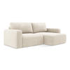 ECKSOFA mit Schlaffunktion rechts Chenille Stoff Beige - Beige/Creme, Kunststoff/Textil (244/149cm) - Makamii