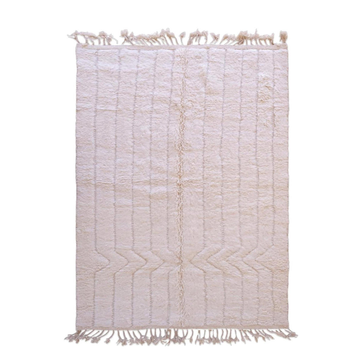 BERBERTEPPICH aus reiner Wolle 177x 262 cm - Weiß, Naturmaterialien (177/262cm) - AFK Living