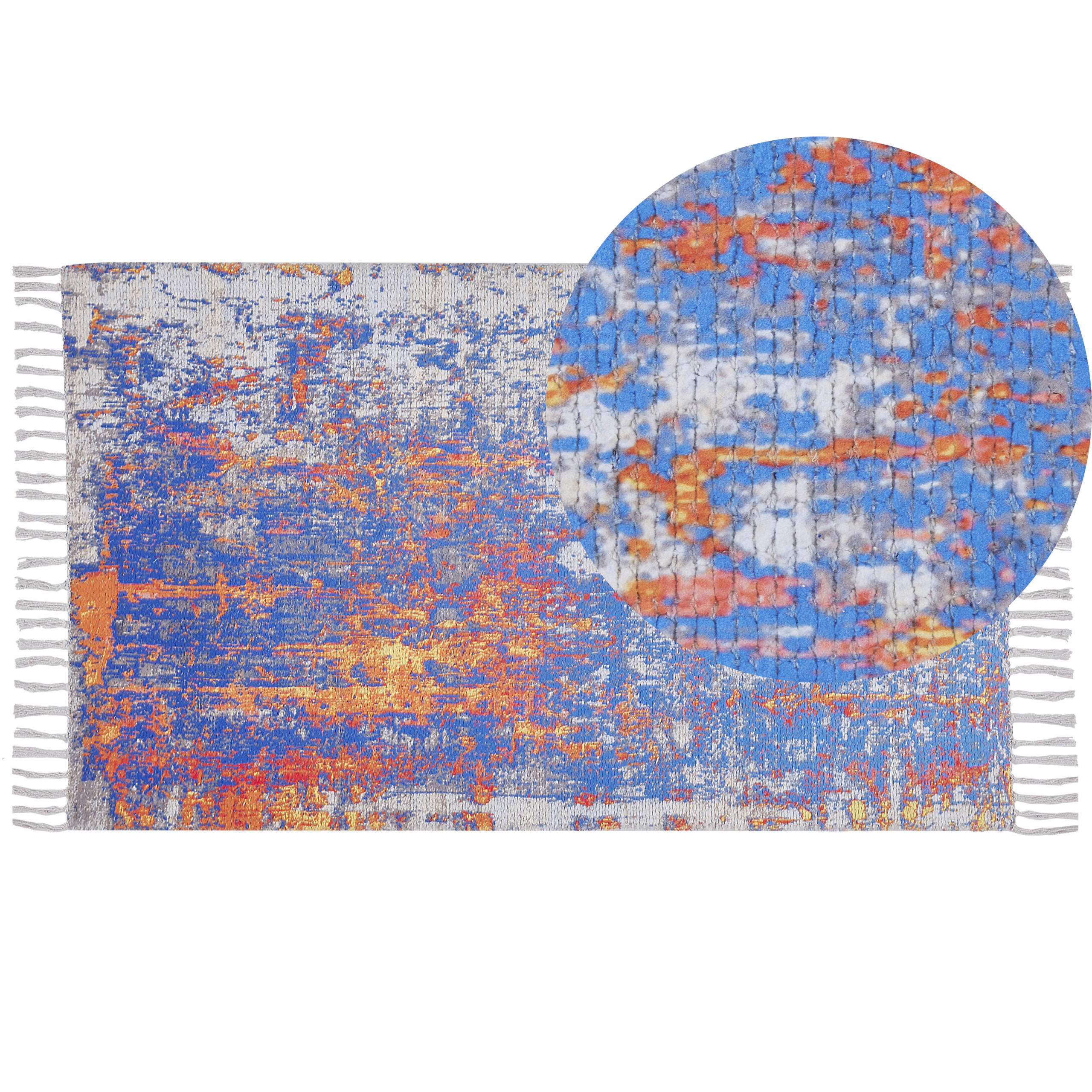 KURZFLOR-TEPPICH Acarlar 150/80 cm - Multicolor, Kunststoff (80/150cm) - Beliani