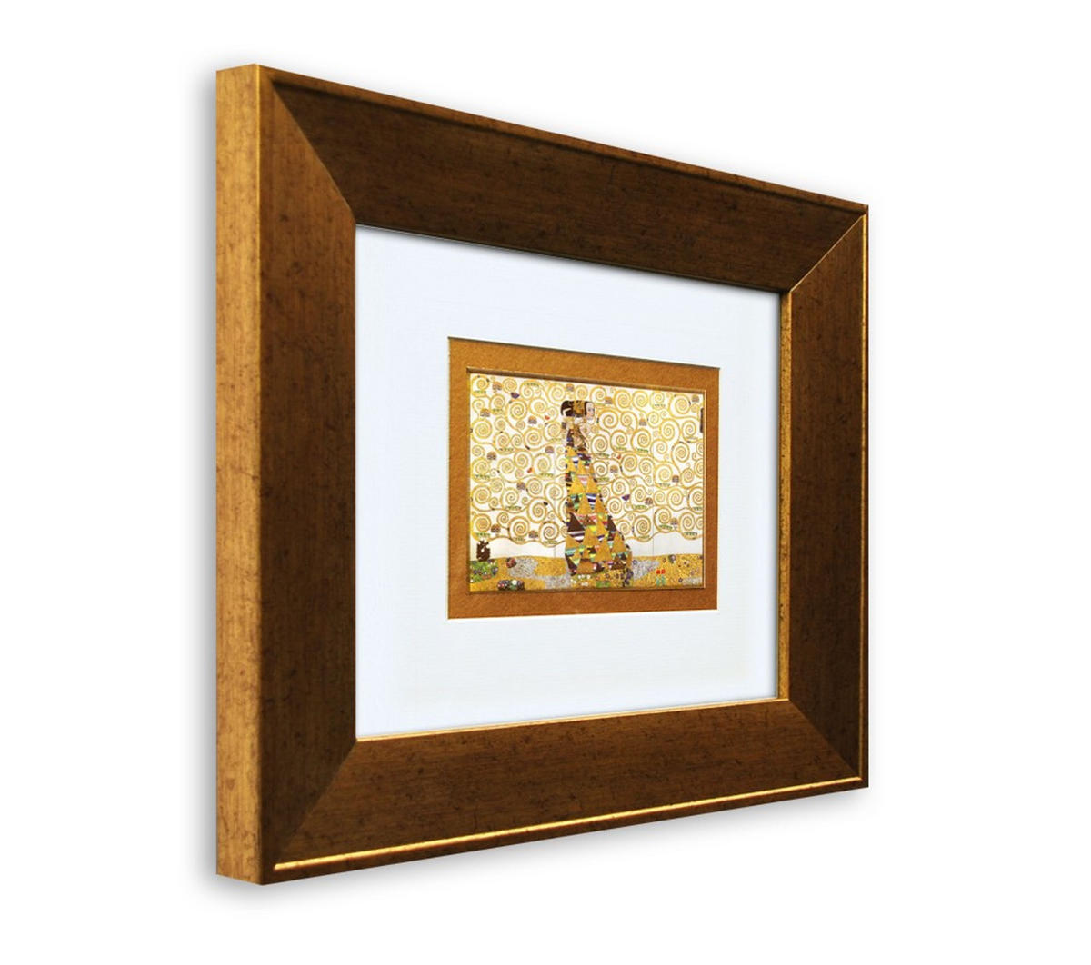 BILD gerahmt 41x36 cm Gustav Klimt „The tree of life - Lebensbaum“ - Braun, Holz (41/36cm) - artissimo