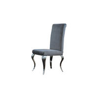 ESSZIMMERSTUHL LEIA Grau Velvet - Grau, Textil (44/101/64cm) - KAWOLA