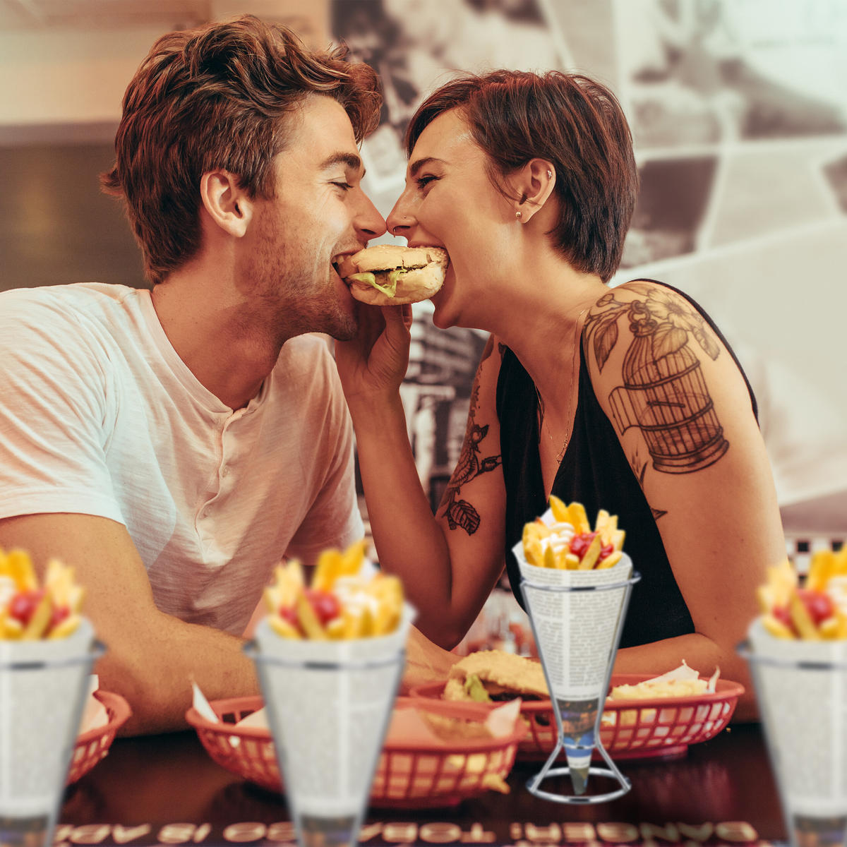 4XPOMMESHALTER - Silberfarben, Metall (9.5/16/9.5cm) - Relaxdays