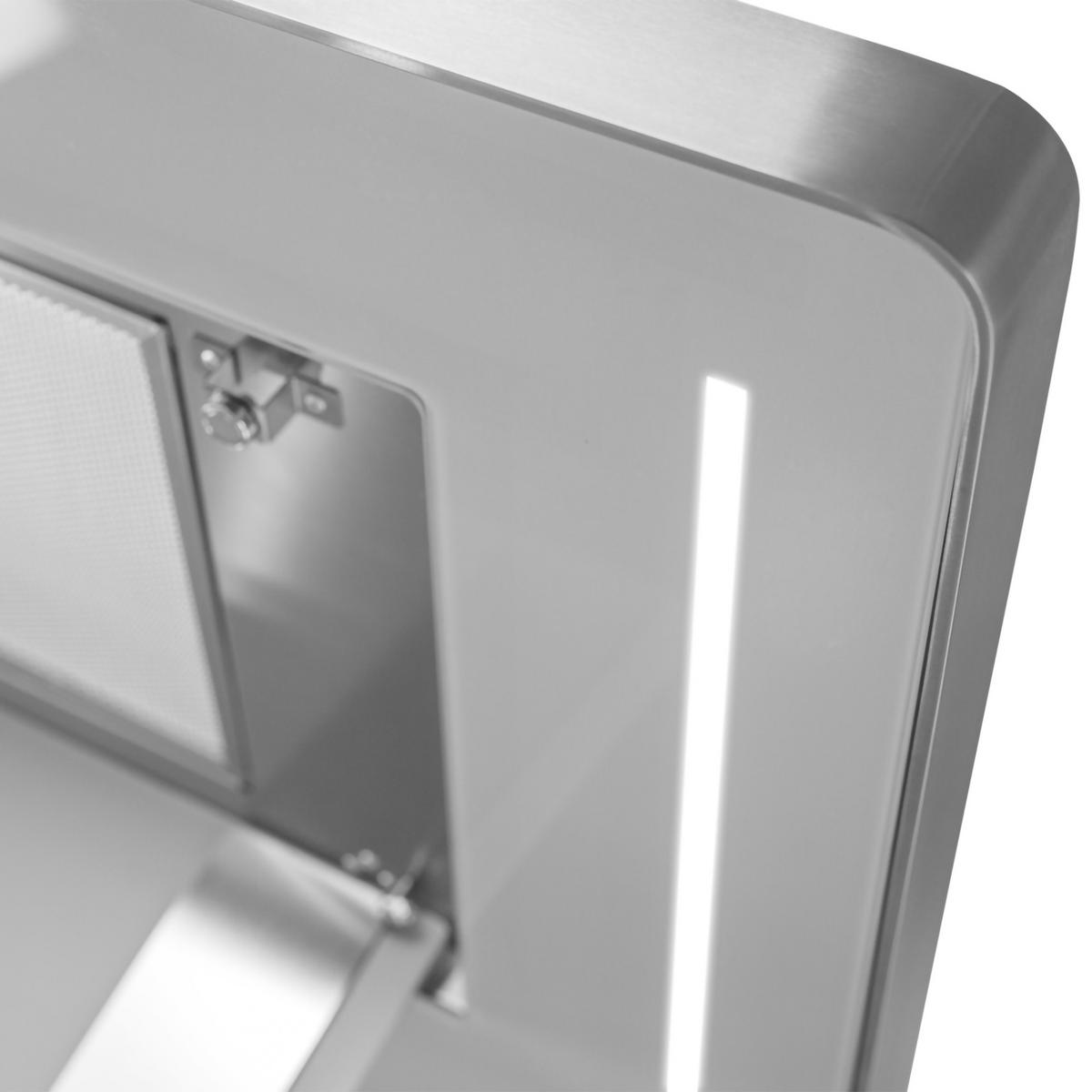 DUNSTABZUGSHAUBE - Edelstahlfarben, Glas/Metall (89.5/17/53cm) - Gurari