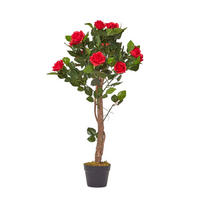 KUNSTBAUM Rosenstock rot, 90 cm - Rot, Kunststoff (90cm) - Homescapes