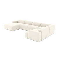 WOHNLANDSCHAFT Bouclé-Stoff Creme 354cm - Creme, Textil (354/164cm) - Sia Home