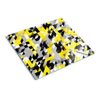 GLASPLATTE 60x52 cm Geometrische Figuren - Multicolor, Glas (60/0.4/52cm) - TULUP