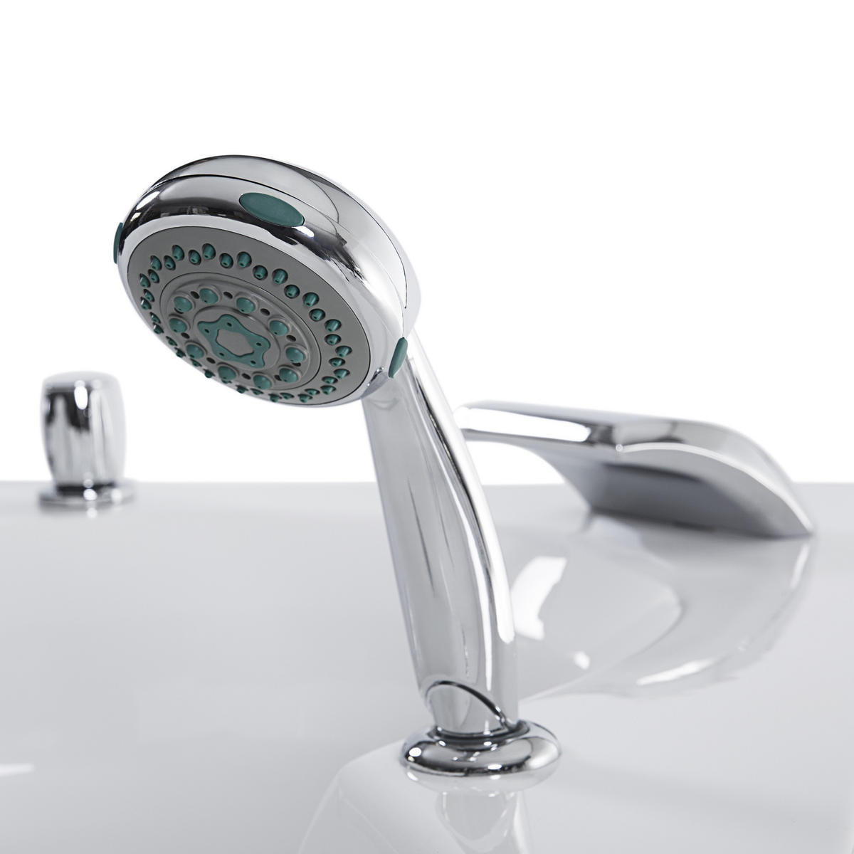 WHIRLPOOL BADEWANNE mit LED 150x205x56 cm weiß Senado - Weiß, Kunststoff (150/56/205cm) - Beliani