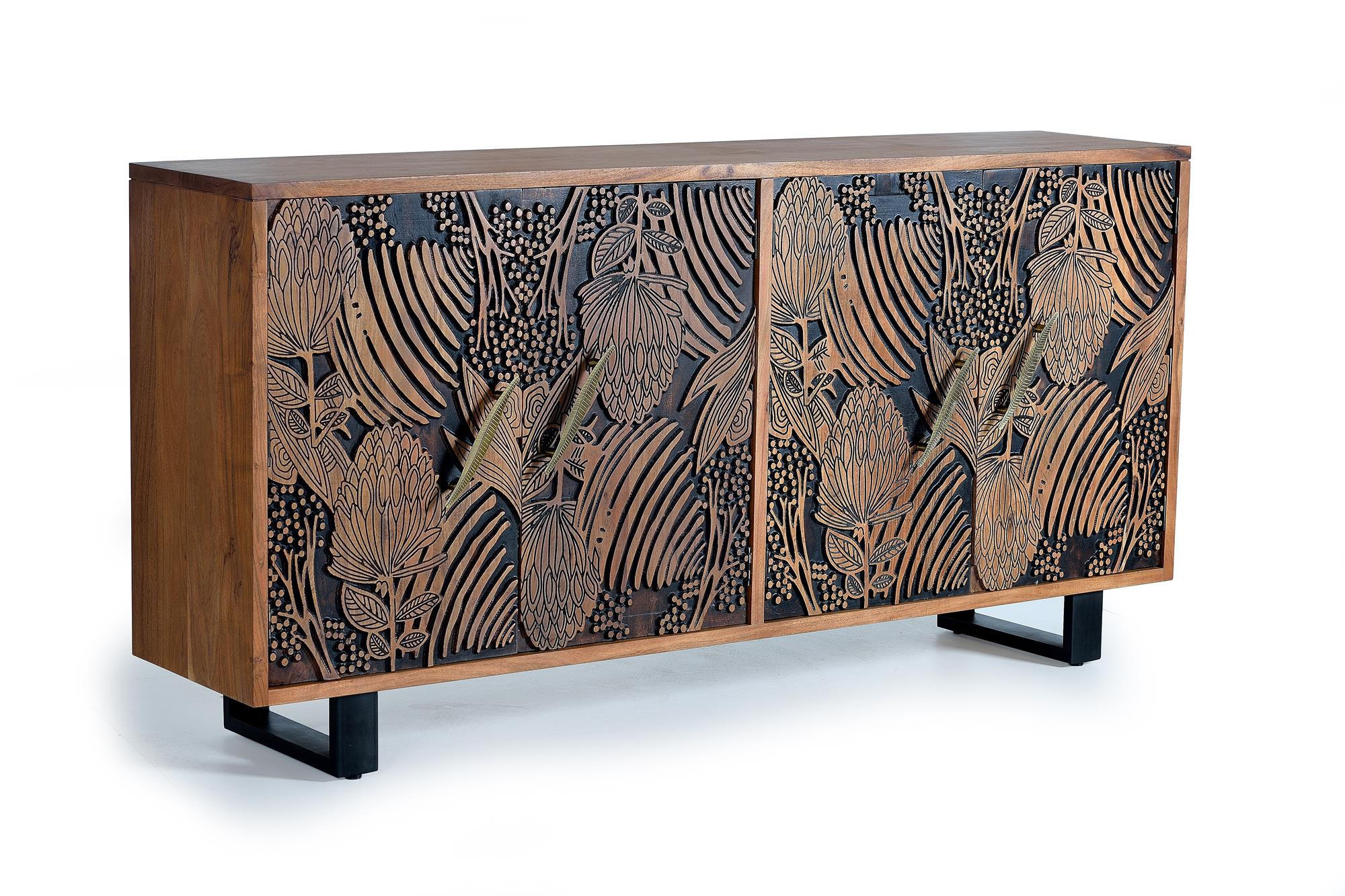 SIDEBOARD aus Akazienholz - Braun, Holz (42/94/190cm) - Giner y Colomer