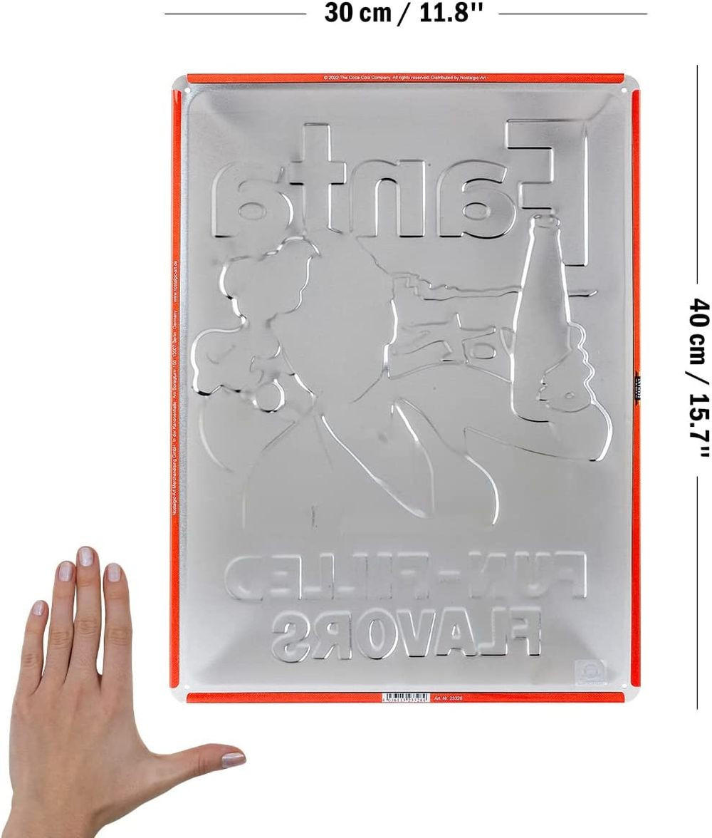 BLECHSCHILD 30/40 cm Fanta Beach Girl - Multicolor, Metall (30/40/0.2cm) - Nostalgic-Art