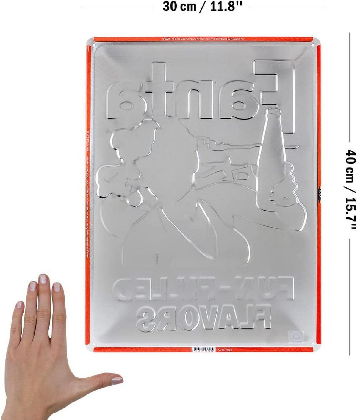 BLECHSCHILD 30/40 cm Fanta Beach Girl - Multicolor, Metall (30/40/0.2cm) - Nostalgic-Art