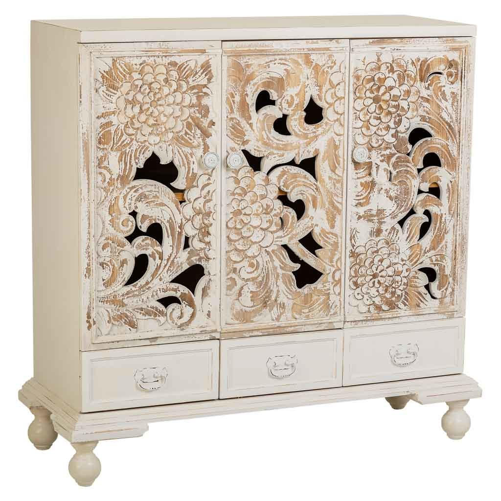 SIDEBOARD aus Holz 115x43x110 cm - Weiß, Holz (115/110/43cm) - Wanderlust