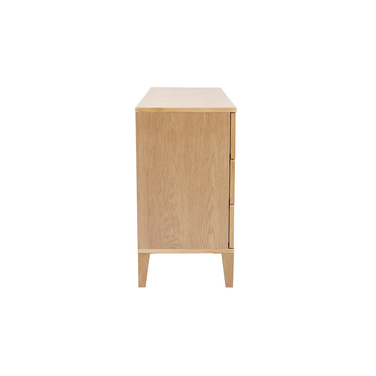 KOMMODE Helles Holz 6 Schubladen B120 cm FREDDY - Eiche Bianco, Holz (40/75/120cm) - Miliboo