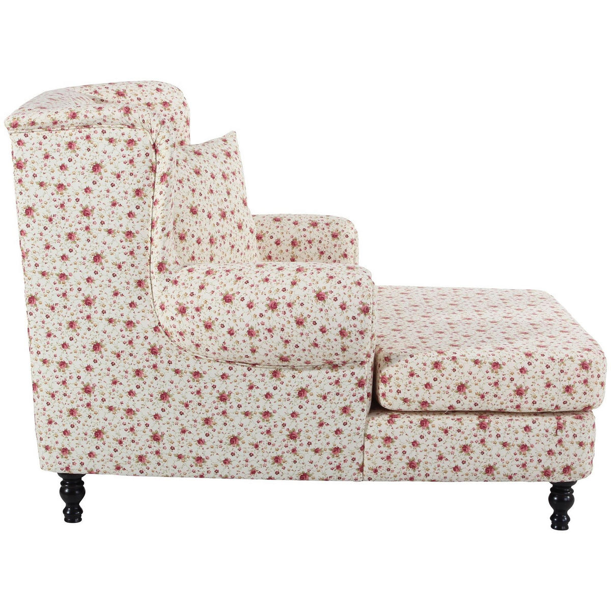 SESSEL XXL Karley Bezug Flachgewebe Buche nussbaum dunkel / geblümt beige - Beige, Kunststoff (149/103/103cm) - 58aufmkessel