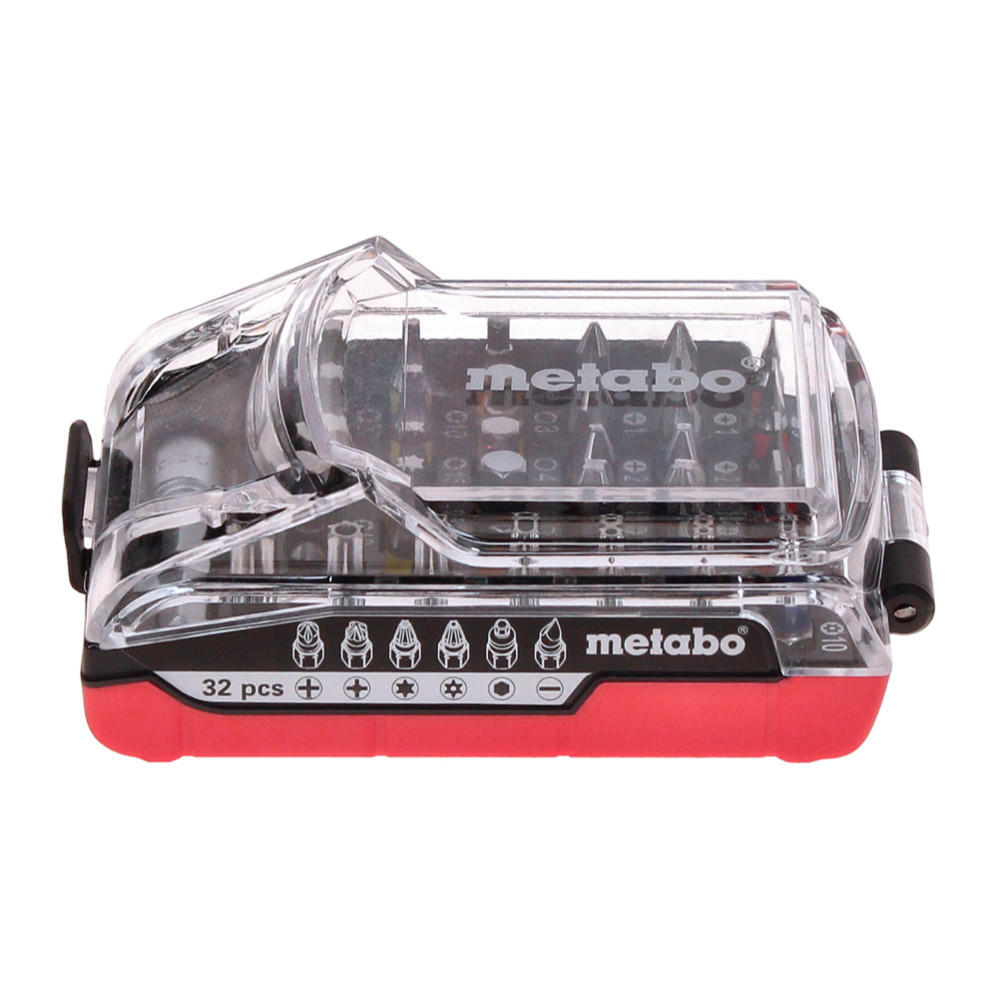 METABO Bit Set 32 teilig im Akku Format ( 626696000 ) Schlitz / Phillips / Pozidriv / Torx / Inbus - Multicolor, Kunststoff (11/72/4cm) - Metabo