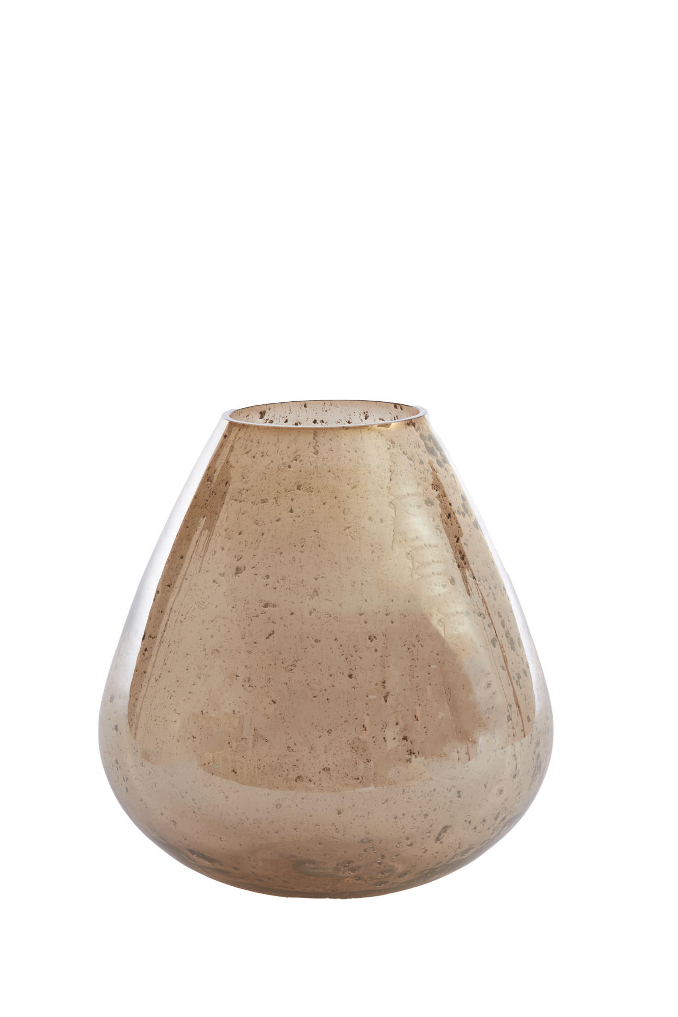 VASE Laterza Orange Ø31/35 cm - Orange, Glas (31/35cm) - Light & Living