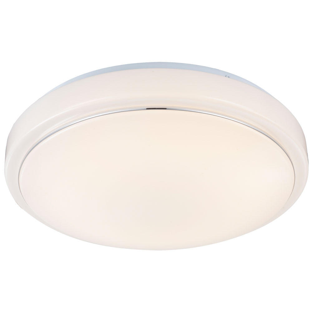 LED DECKENLEUCHTE Tamina Weiß Opal - Weiß, Metall (33/33/10cm) - Globo Lighting