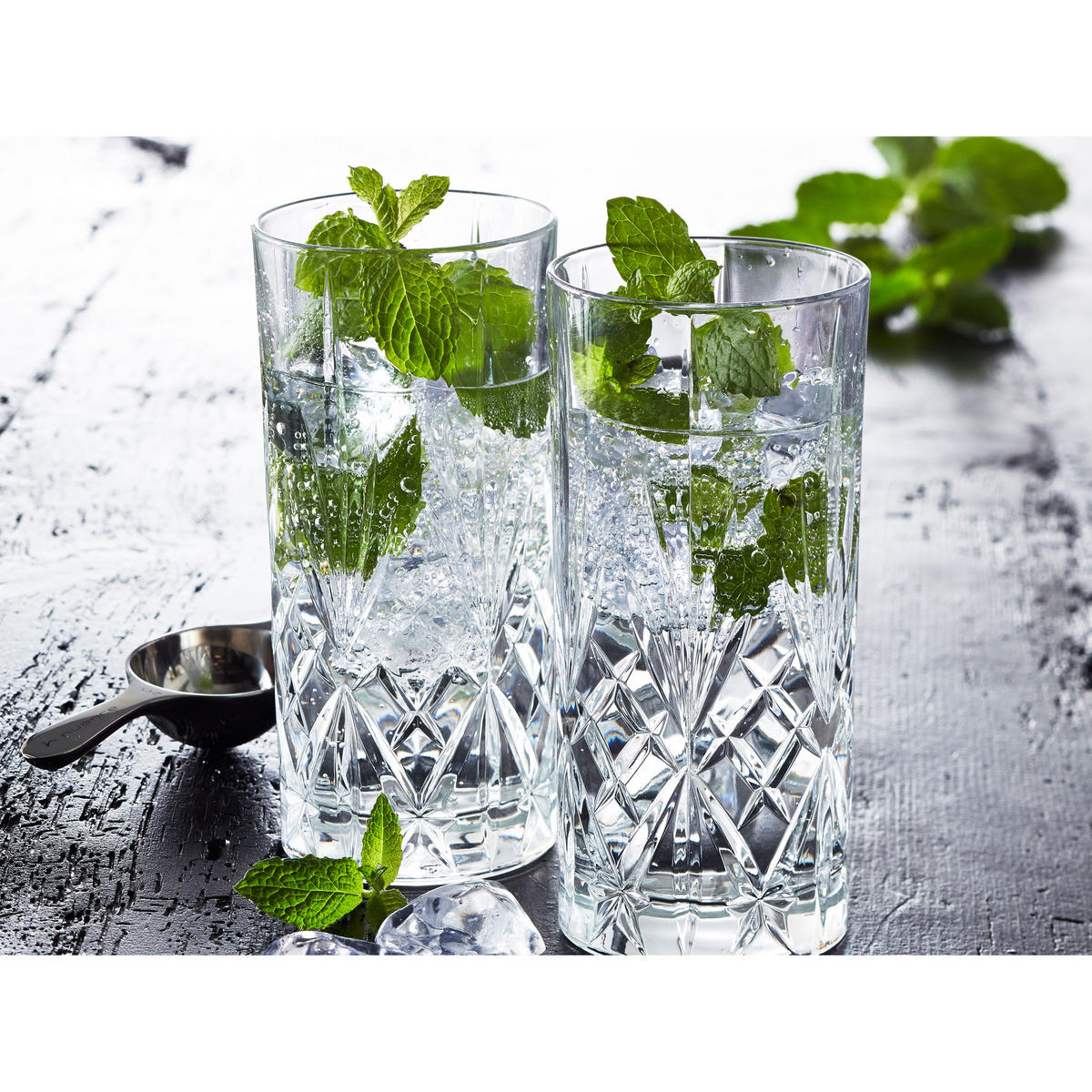 HIGHBALLGLAS Melodia 6er Set, Kristallglas, Klar, 360 ml - Transparent, Glas (0.36L) - Lyngby Glas