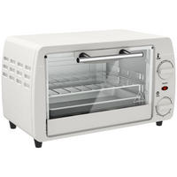 MINIBACKOFEN Metall Hartglas Cremeweiß - Creme, Metall (36.5/26/22cm) - HOMCOM