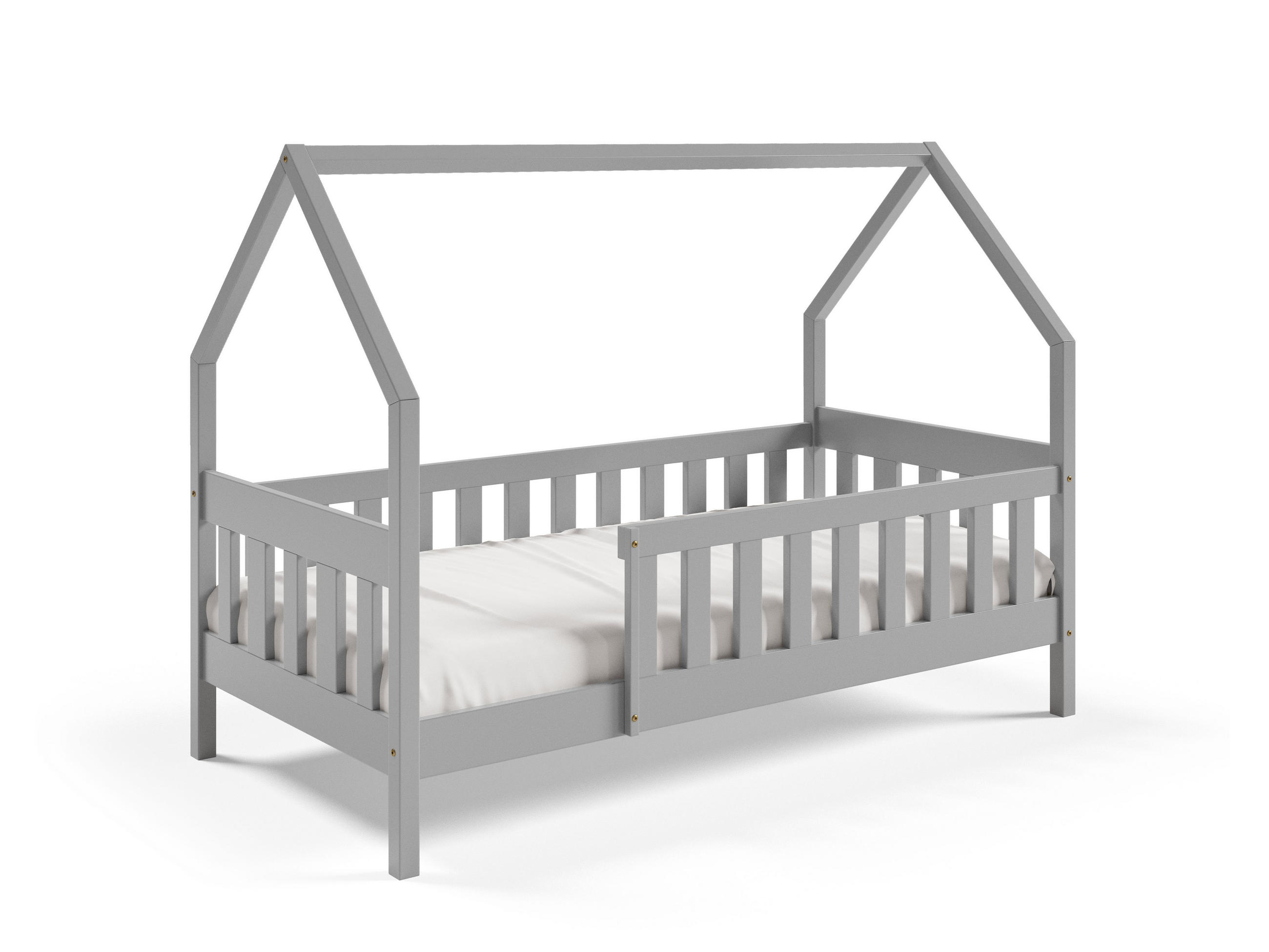 KINDERBETT BELLA 80x190 cm Hellgrau - Hellgrau, Holz (80/190cm) - MASSENO