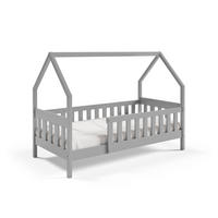KINDERBETT BELLA 80x190 cm Hellgrau - Hellgrau, Holz (80/190cm) - MASSENO